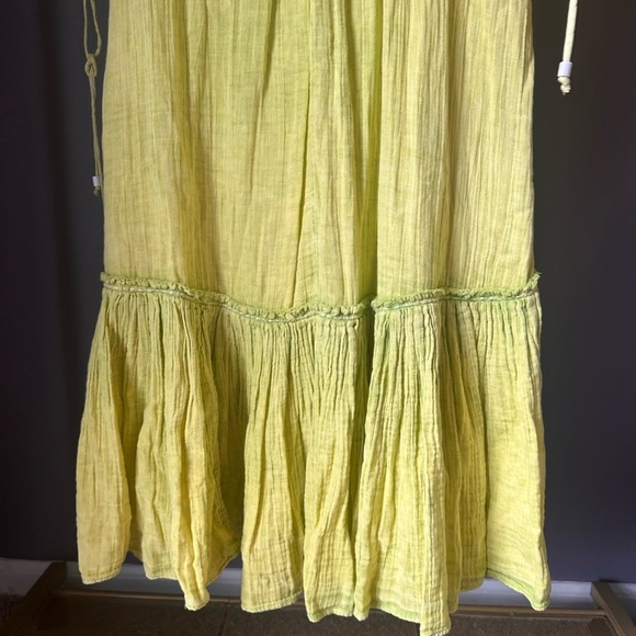 Free People Maya Midi Shirt Dress Faded Green Size XS - Picture 10 of 10